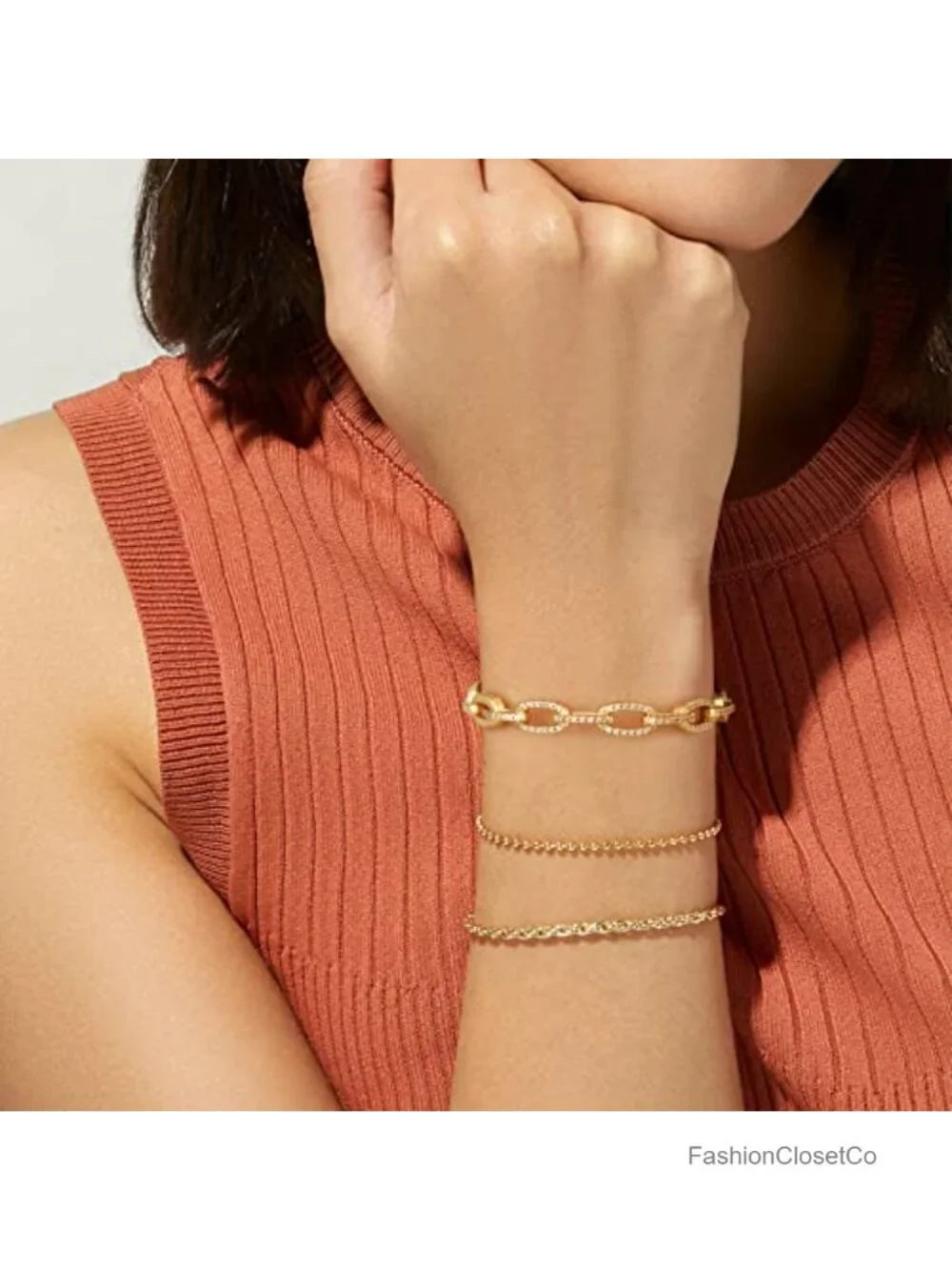 14K Gold Plated Adjustable Open Cuff Bangle Bracelet with Cubic Zirconia